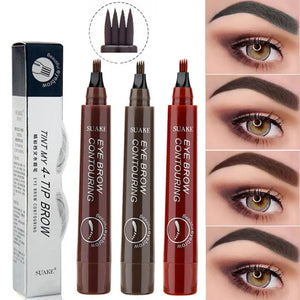 Beard Eyebrow Pen Waterproof Pencil Long Lasting Professional Fine Sketch Liquid Eye Brow Pencil