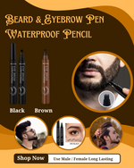 Beard Eyebrow Pen Waterproof Pencil Long Lasting Professional Fine Sketch Liquid Eye Brow Pencil