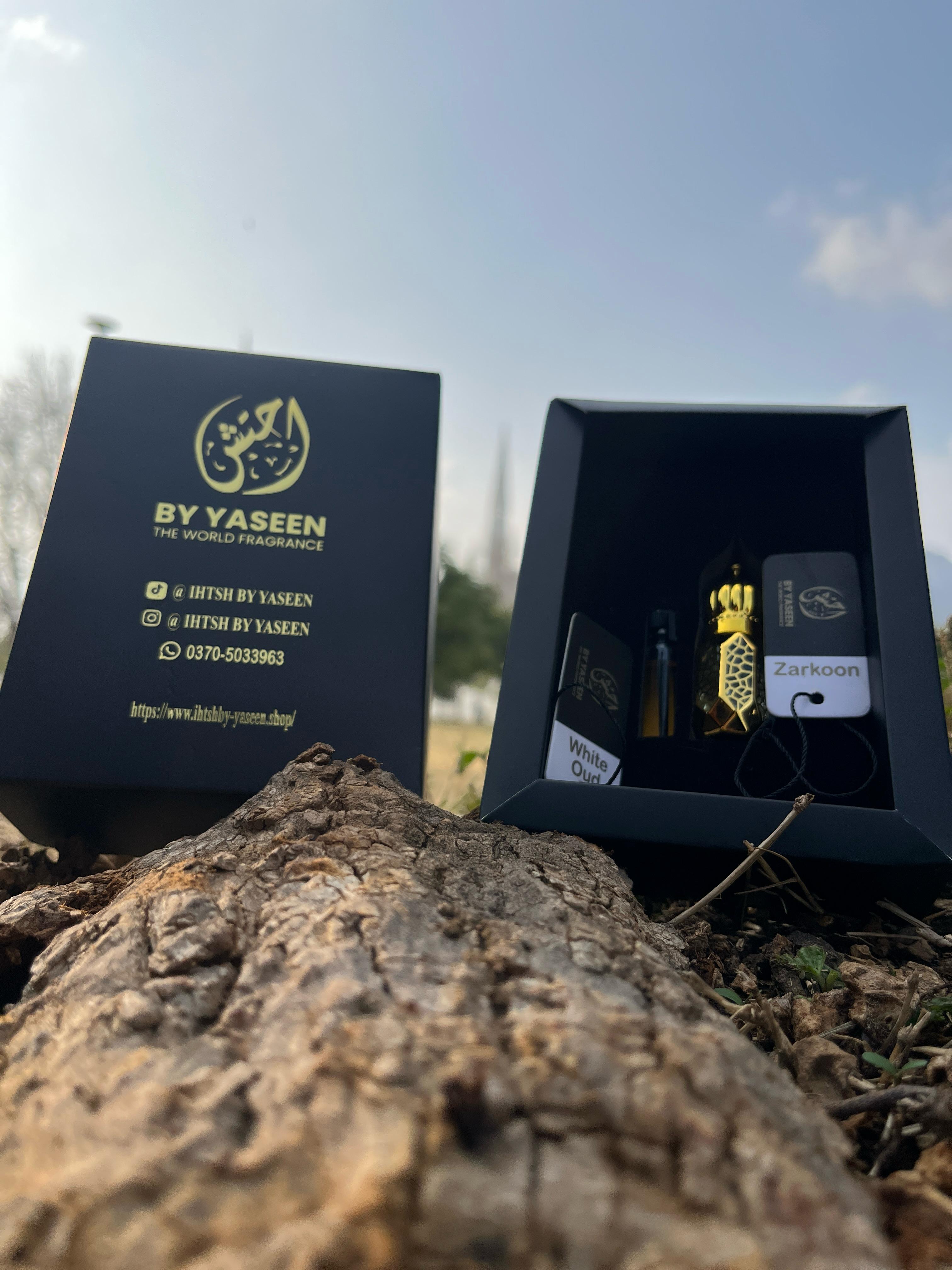 36 hours LONG LASTING ATTAR ZARKOON WITH FREE WHTE OUD TESTER IHTSH BY YASEEN ATTAR