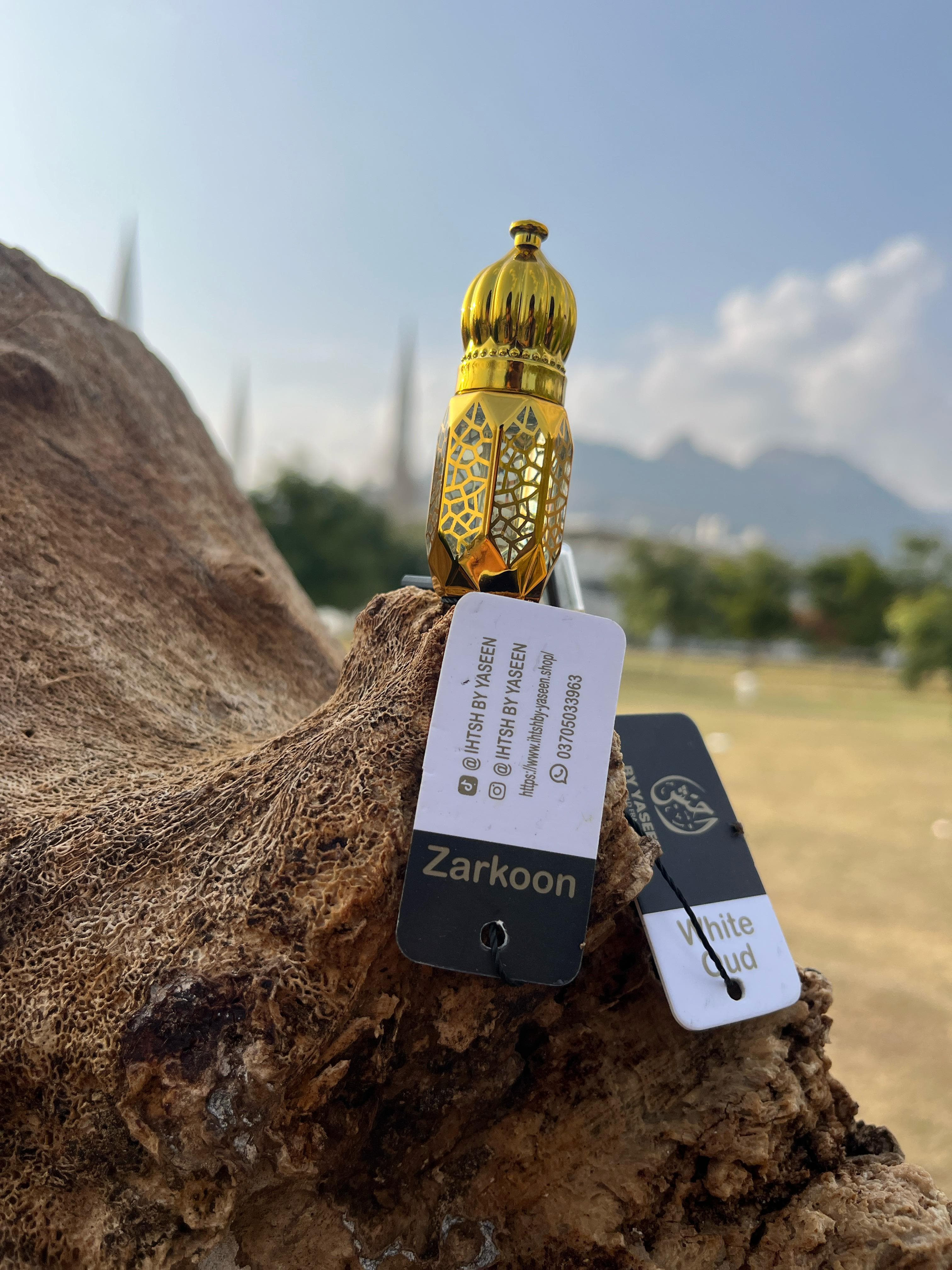 36 hours LONG LASTING ATTAR ZARKOON WITH FREE WHTE OUD TESTER IHTSH BY YASEEN ATTAR