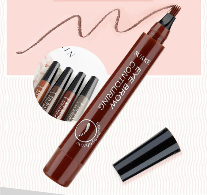 Beard Eyebrow Pen Waterproof Pencil Long Lasting Professional Fine Sketch Liquid Eye Brow Pencil