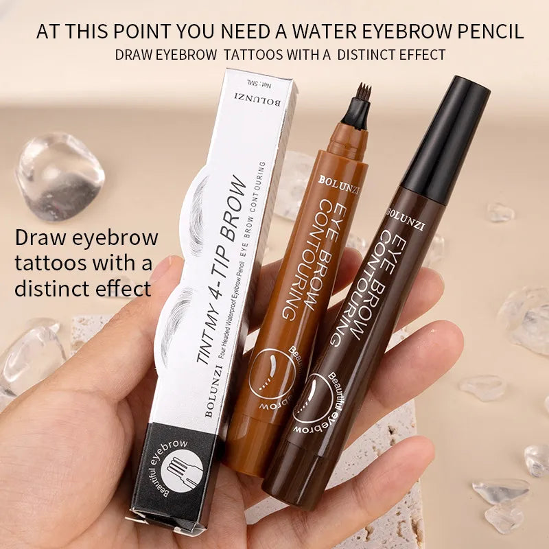 Beard Eyebrow Pen Waterproof Pencil Long Lasting Professional Fine Sketch Liquid Eye Brow Pencil